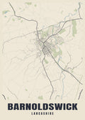 Street map poster of Barnoldswick, Lancashire