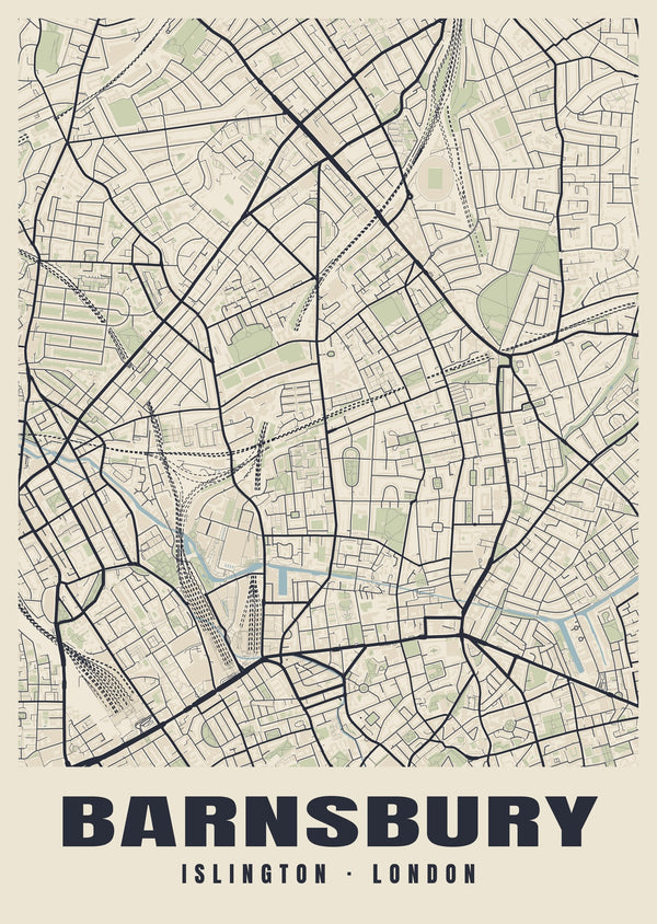 Barnsbury Heritage Street Map Poster