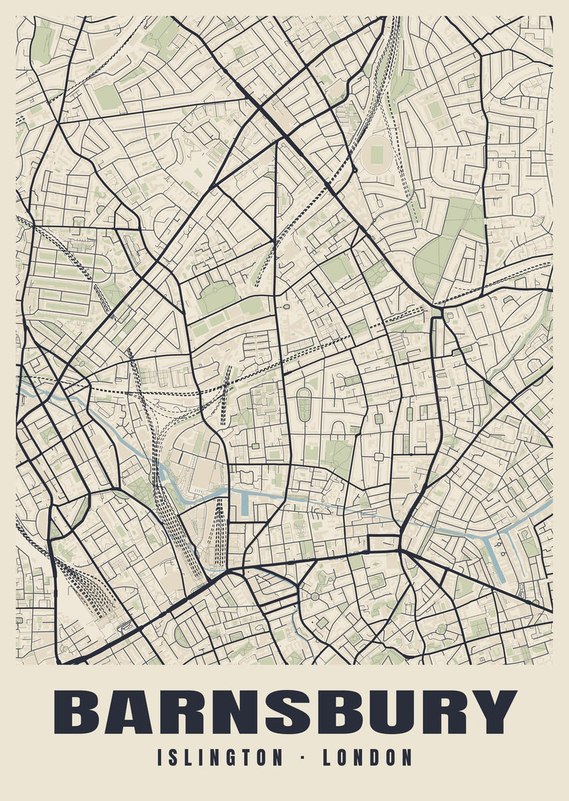 Barnsbury Heritage Street Map Poster