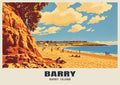 Barry Island poster, Retro Railway style
