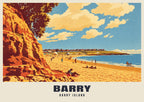 Barry Island poster, Retro Railway style