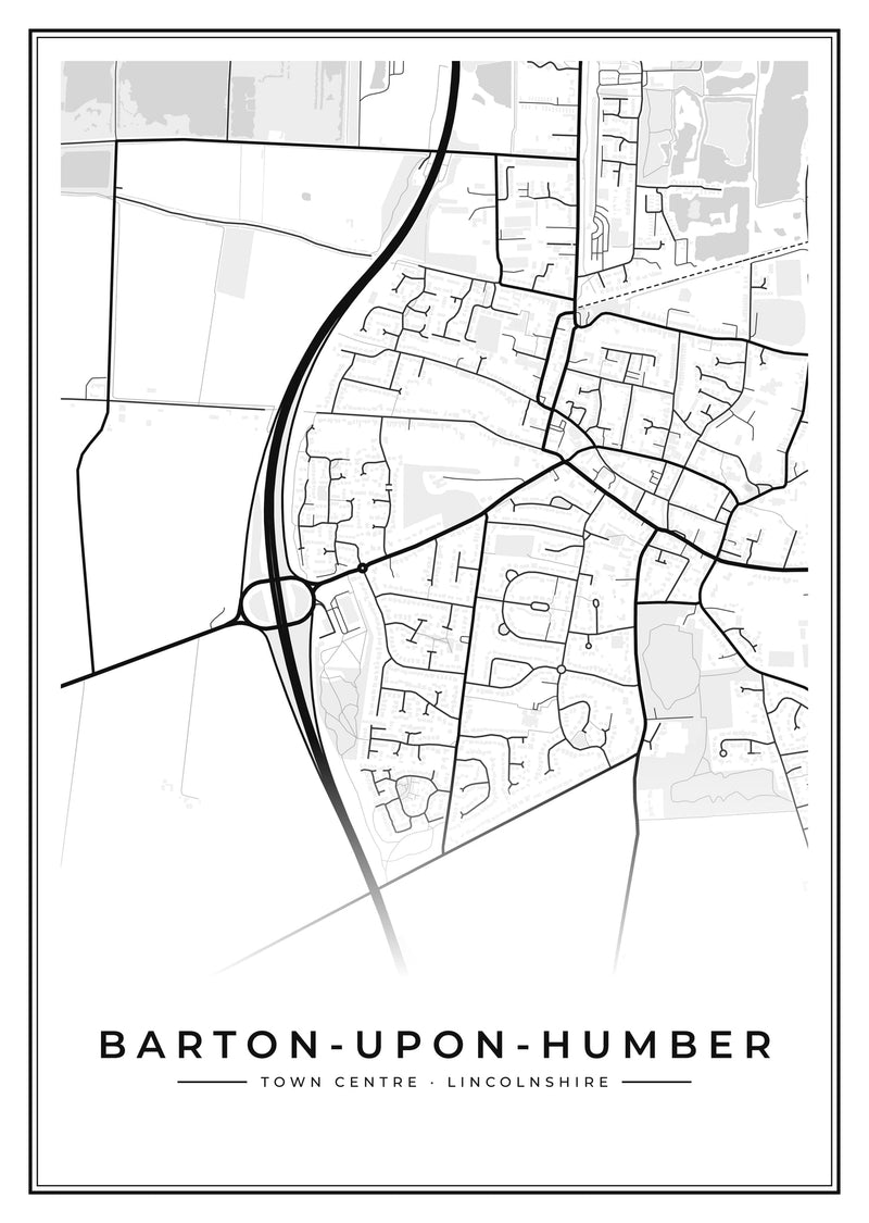 Barton-upon-Humber Town Centre Street Map Poster