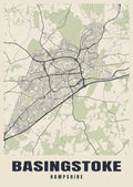 Street map poster of Basingstoke, Hampshire