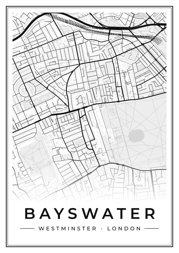 Bayswater Street Map Poster