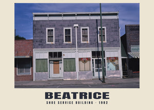 Edificio della calzoleria, Beatrice, Nebraska — 1982 · Stampa fotografica storica
