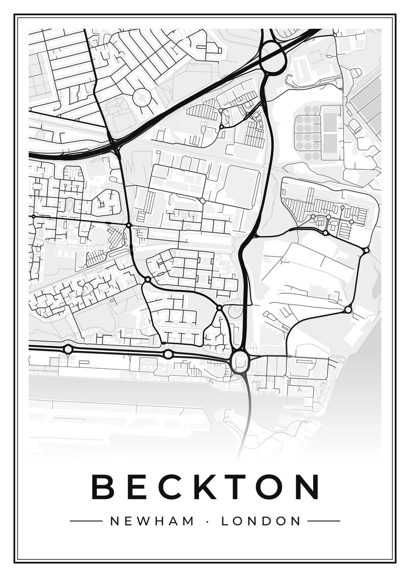 Beckton Street Map Poster