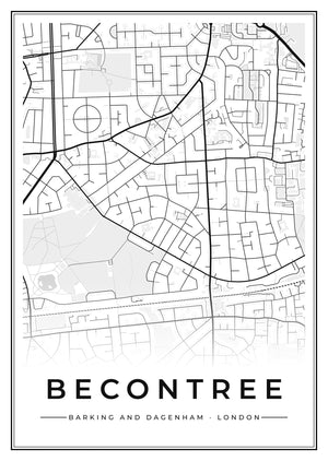 Becontree Street Map Poster
