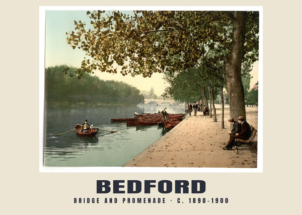 Bridge and Promenade, Bedford, c. 1890–1900 Heritage Print