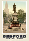 Howard Statue, Bedford, c. 1890–1900 heritage photograph