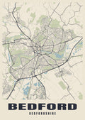 Street map poster of Bedford, Bedfordshire