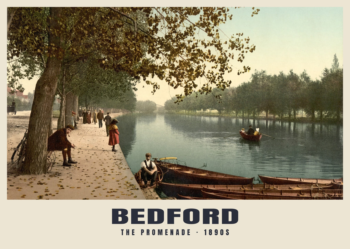 The Promenade, Bedford, 1890s heritage photograph