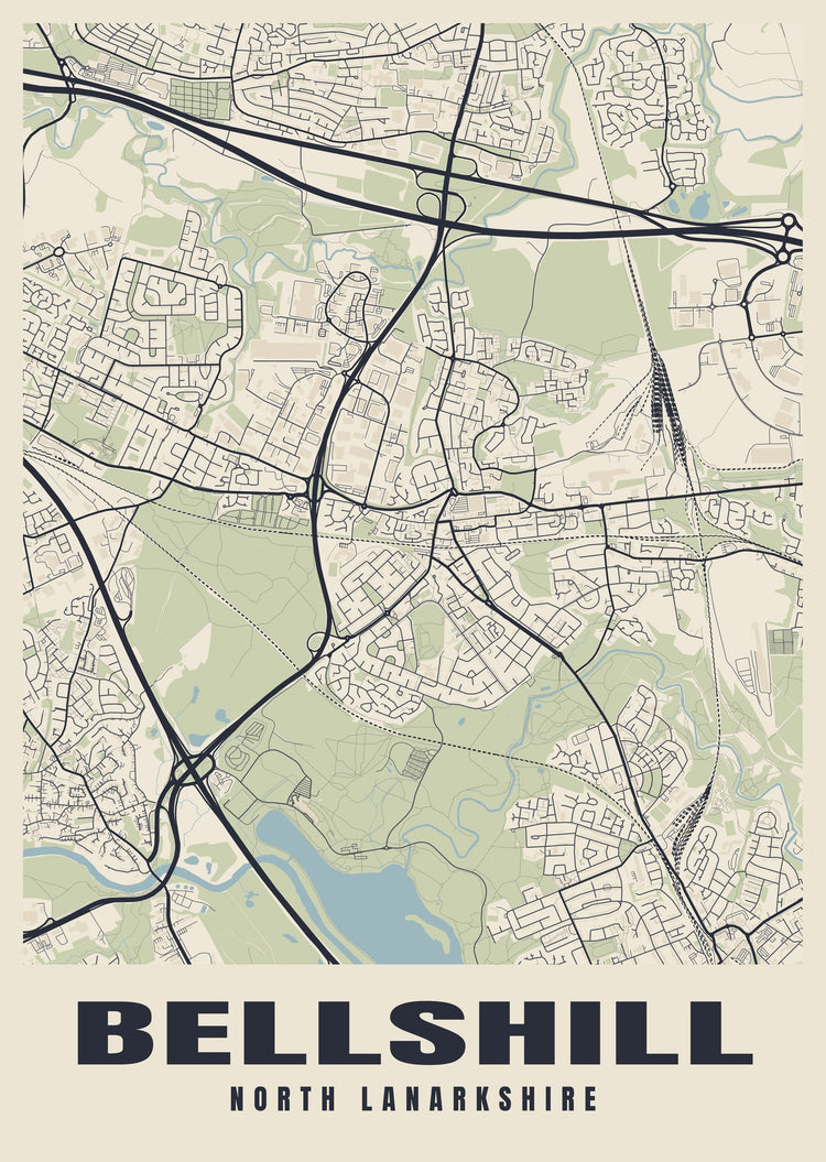 Bellshill Street Map Poster