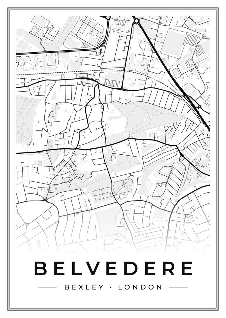 Belvedere Street Map Poster