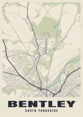 Street map poster of Bentley, South Yorkshire