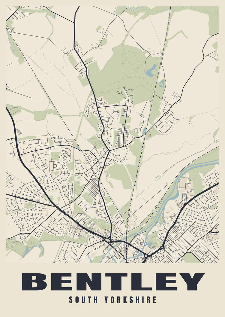 Bentley Street Map Poster