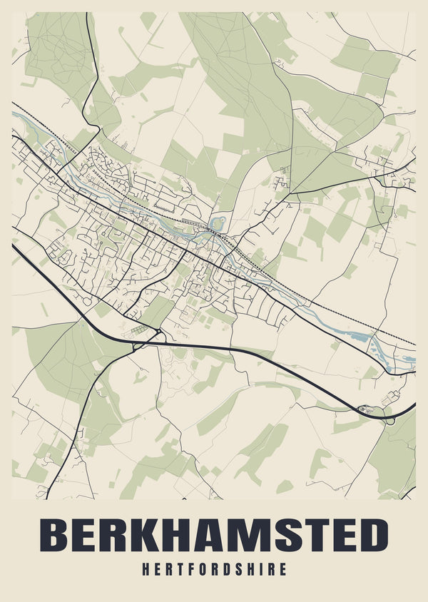 Berkhamsted Street Map Poster