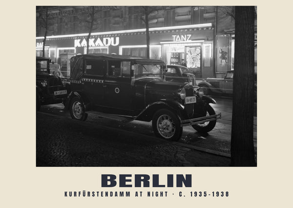 Kurfürstendamm la nuit, Berlin — c. 1935–1938 · Tirage photographique historique
