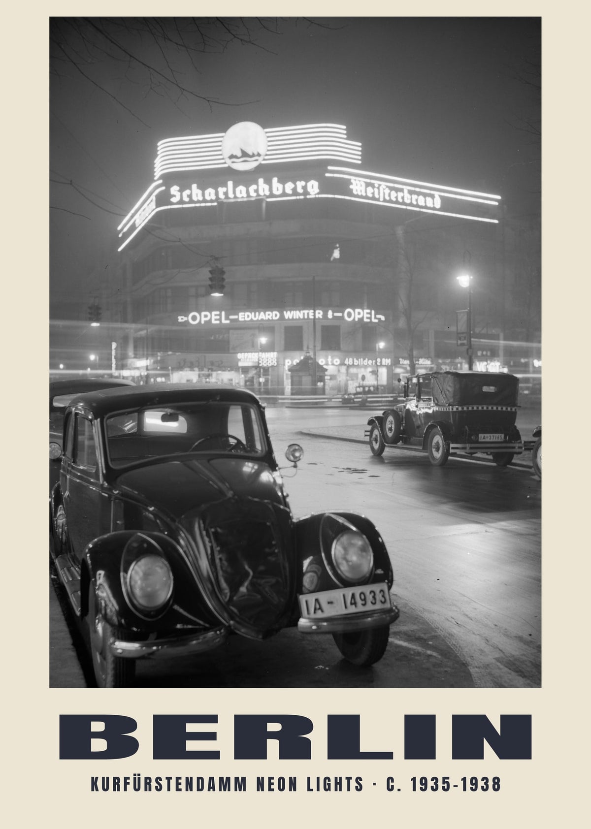 Kurfürstendamm Neon Lights, Berlin, c. 1935–1938 heritage photograph