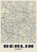 Street map poster of Berlin