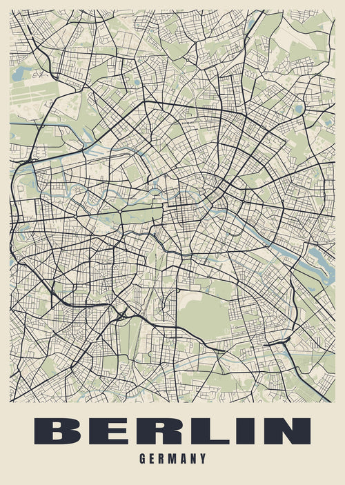 Street map poster of Berlin