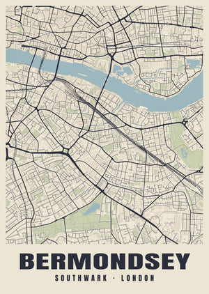 Bermondsey Heritage Street Map Poster