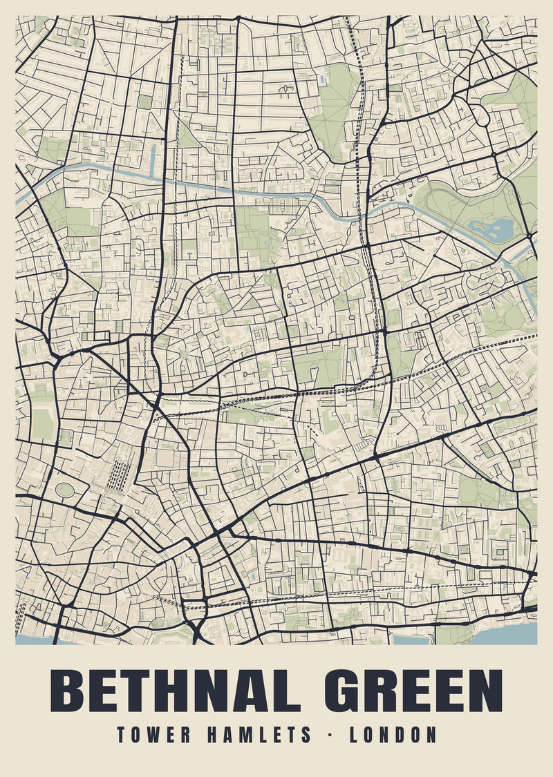 Bethnal Green Heritage Street Map Poster