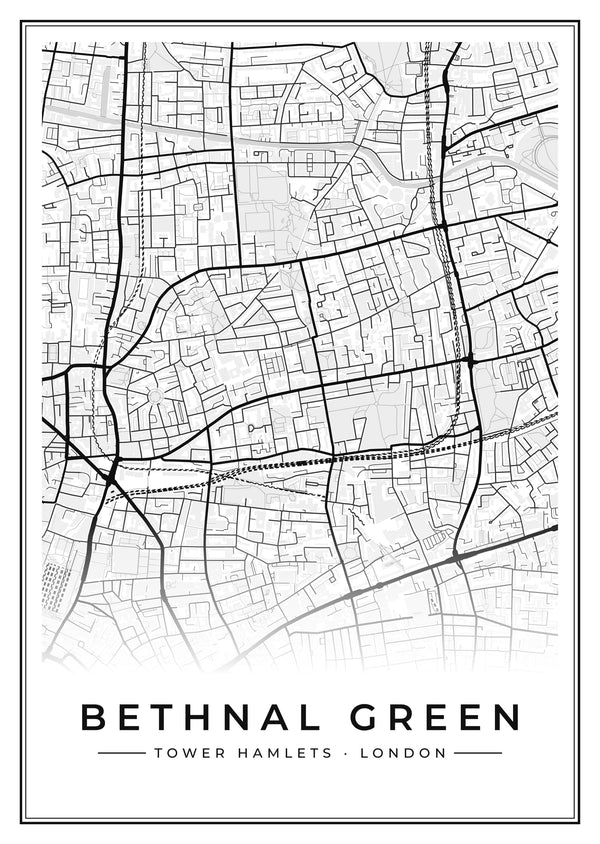 Bethnal Green Street Map Poster