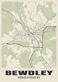 Street map poster of Bewdley, Worcestershire
