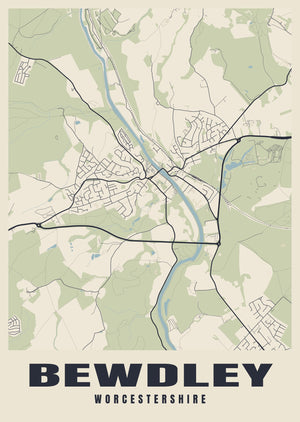 Bewdley Street Map Poster