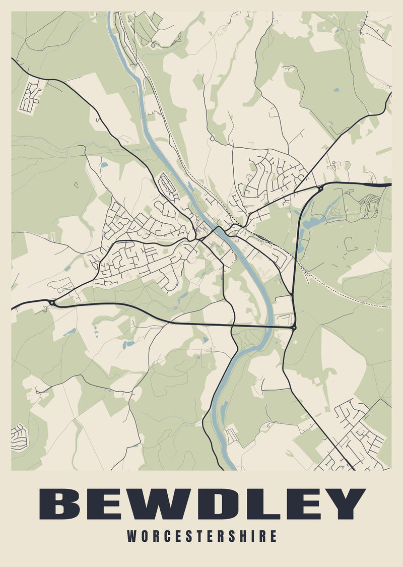 Bewdley Street Map Poster