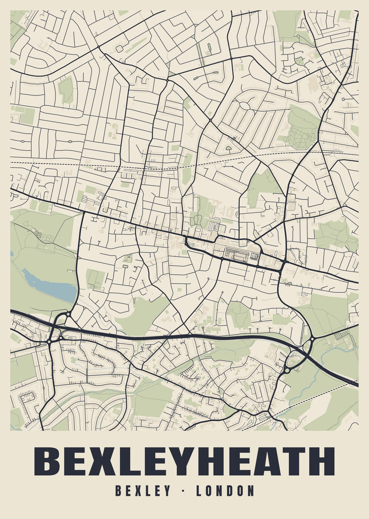 Bexleyheath Heritage Street Map Poster