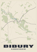 Street map poster of Bibury, Gloucestershire