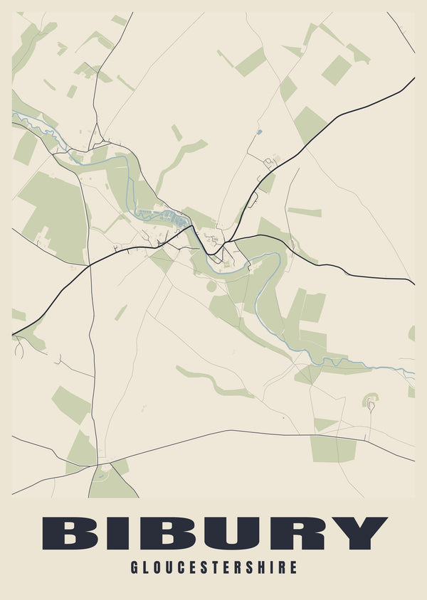 Bibury Street Map Poster