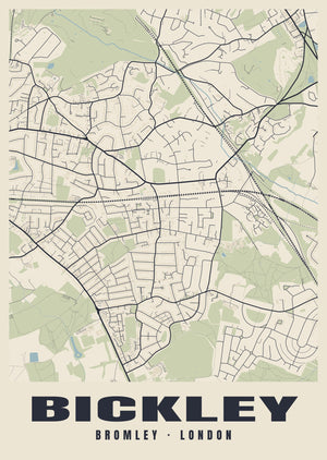 Bickley Heritage Street Map Poster