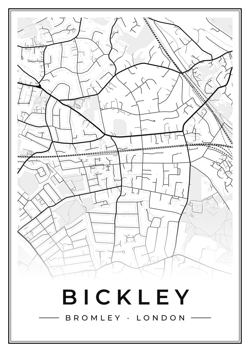 Bickley Street Map Poster