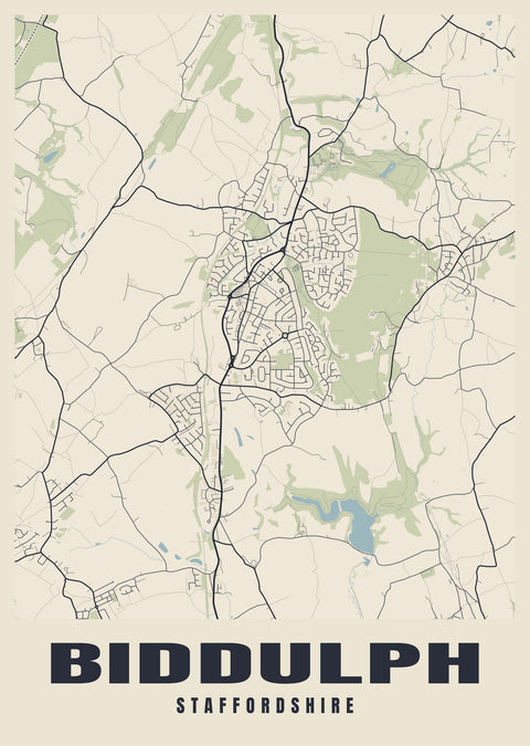 Biddulph Street Map Poster