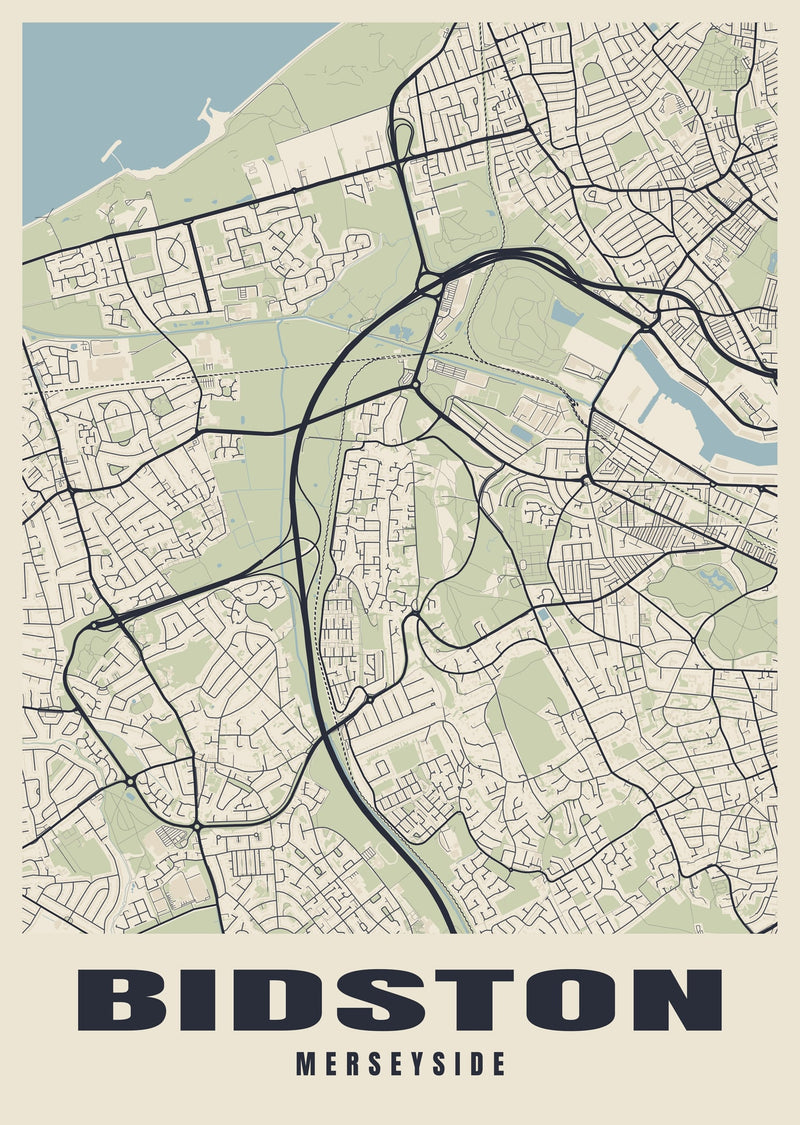 Bidston Street Map Poster
