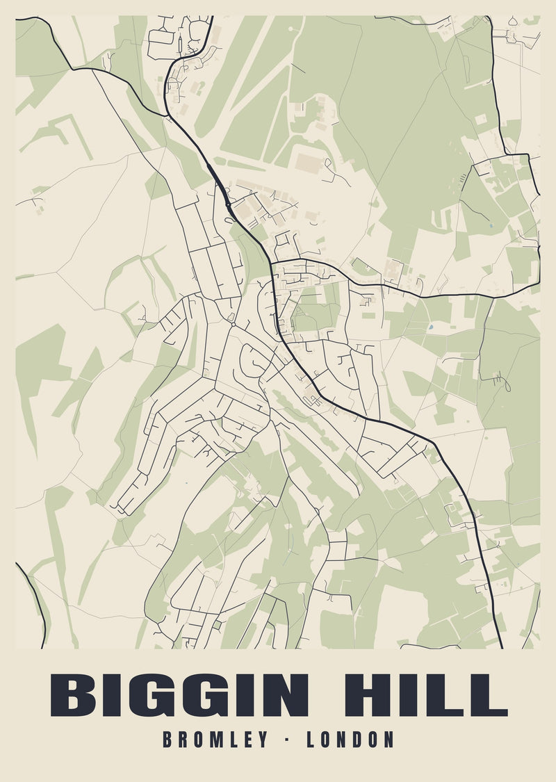 Biggin Hill Heritage Street Map Poster