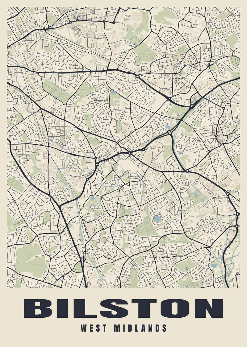Bilston Street Map Poster