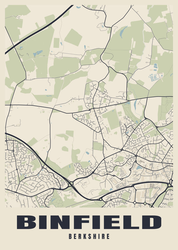 Binfield Street Map Poster