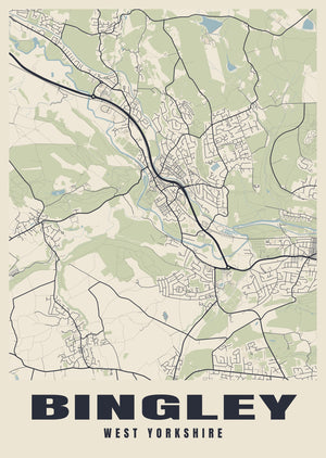 Bingley Street Map Poster