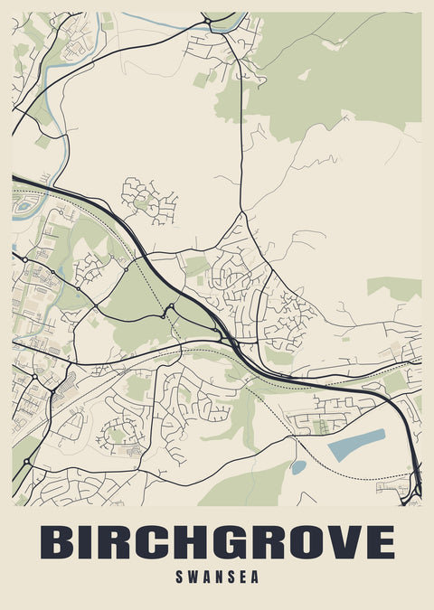 Birchgrove Street Map Poster