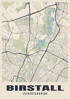 Street map poster of Birstall, Leicestershire