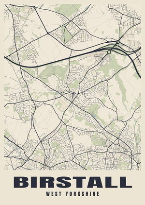 Birstall Street Map Poster
