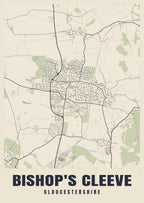 Street map poster of Bishop's Cleeve, Gloucestershire