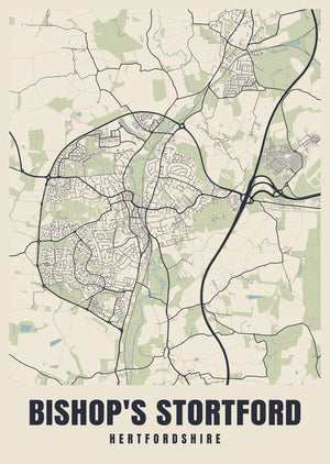 Bishop's Stortford Street Map Poster