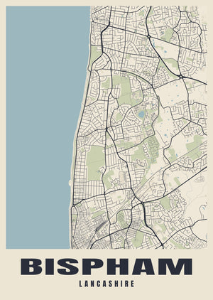 Bispham Street Map Poster