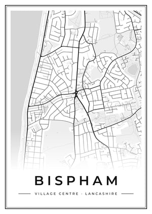 Bispham Village Centre Street Map Poster