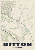 Street map poster of Bitton, Gloucestershire