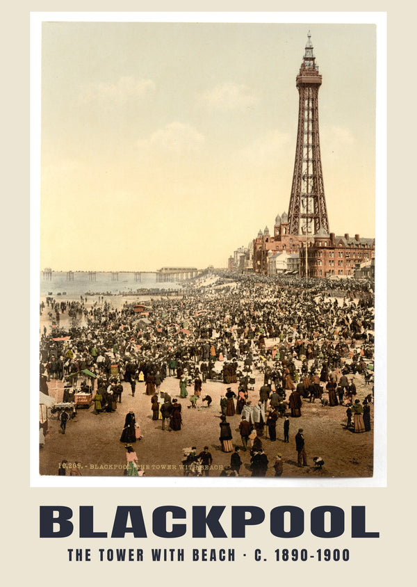 The tower with beach, Blackpool, c. 1890–1900 Heritage Print